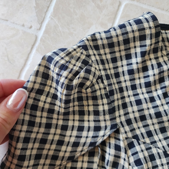 Reformation Plaid Dress With Petal Short Sleeves Small - Picture 8 of 11